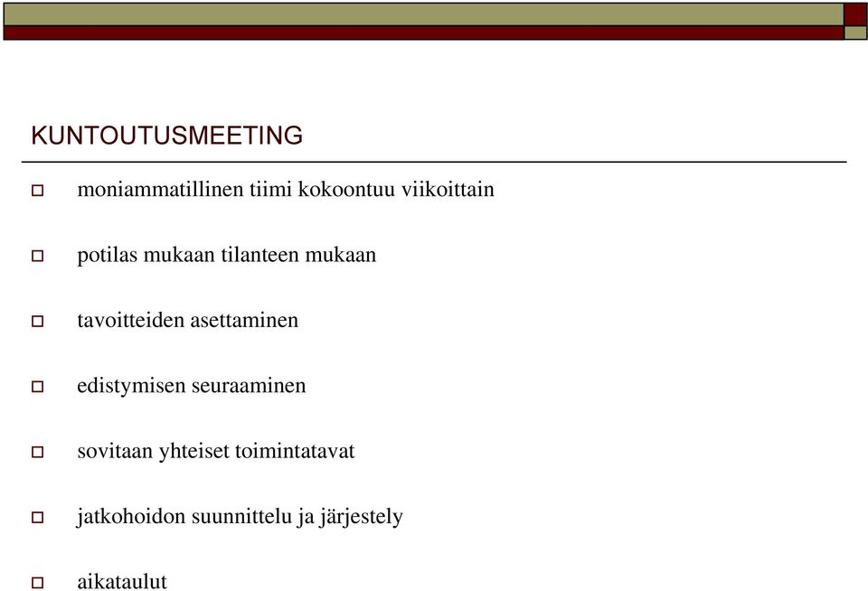 tavoitteiden asettaminen edistymisen seuraaminen