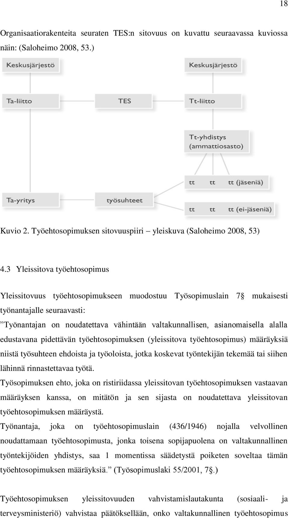 alalla edustavana pidettävän työehtosopimuksen (yleissitova työehtosopimus) määräyksiä niistä työsuhteen ehdoista ja työoloista, jotka koskevat työntekijän tekemää tai siihen lähinnä rinnastettavaa