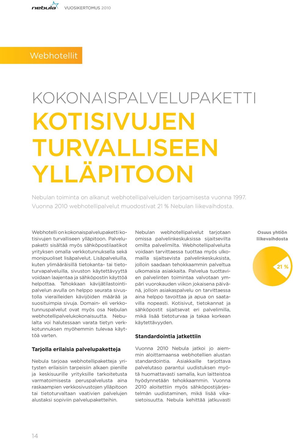 Palvelupaketti sisältää myös sähköpostilaatikot yrityksen omalla verkkotunnuksella sekä monipuoliset lisäpalvelut.