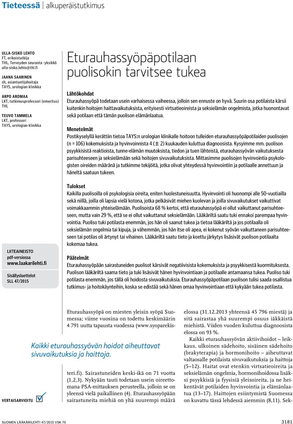 pdf-versiossa www.laakarilehti.