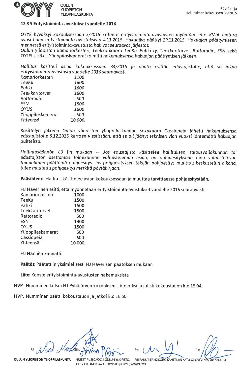 KVJA Juntura avasi haun erityistoiminta-avustuksista 4.11.2015.