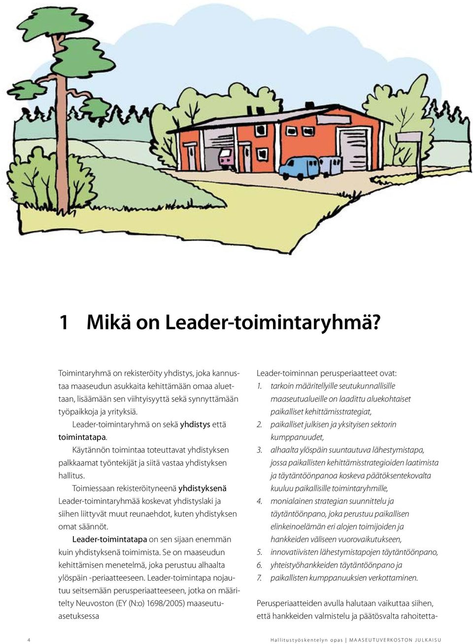 Leader-toimintaryhmä on sekä yhdistys että toimintatapa. Käytännön toimintaa toteuttavat yhdistyksen palkkaamat työntekijät ja siitä vastaa yhdistyksen hallitus.