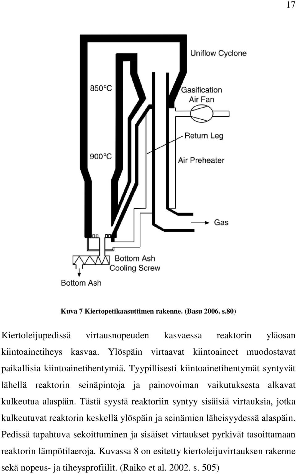 Tyypillisesti kiintoainetihentymät syntyvät lähellä reaktorin seinäpintoja ja painovoiman vaikutuksesta alkavat kulkeutua alaspäin.