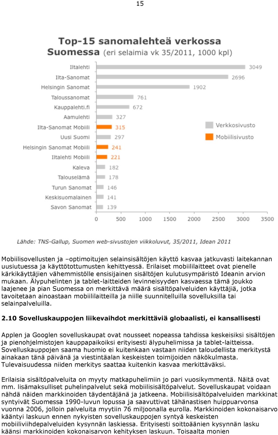 Älypuhelinten ja tablet-laitteiden levinneisyyden kasvaessa tämä joukko laajenee ja pian Suomessa on merkittävä määrä sisältöpalveluiden käyttäjiä, jotka tavoitetaan ainoastaan mobiililaitteilla ja