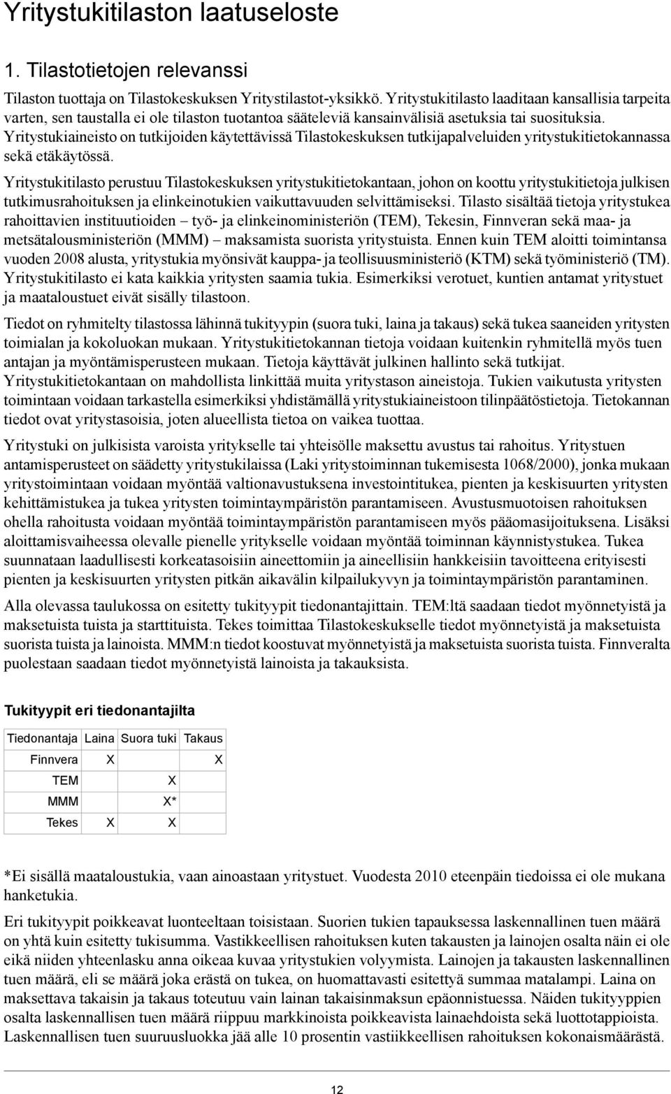 Yritystukiaineisto on tutkijoiden käytettävissä Tilastokeskuksen tutkijapalveluiden yritystukitietokannassa sekä etäkäytössä.