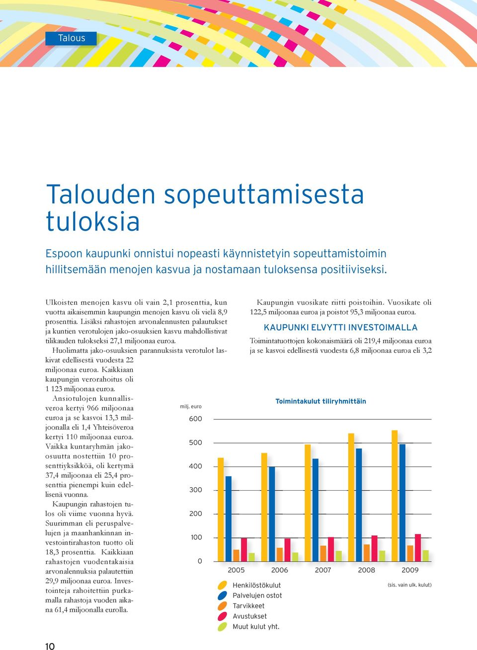 Lisäksi rahastojen arvonalennusten palautukset ja kuntien verotulojen jako-osuuksien kasvu mahdollistivat tilikauden tulokseksi 27,1 miljoonaa euroa.