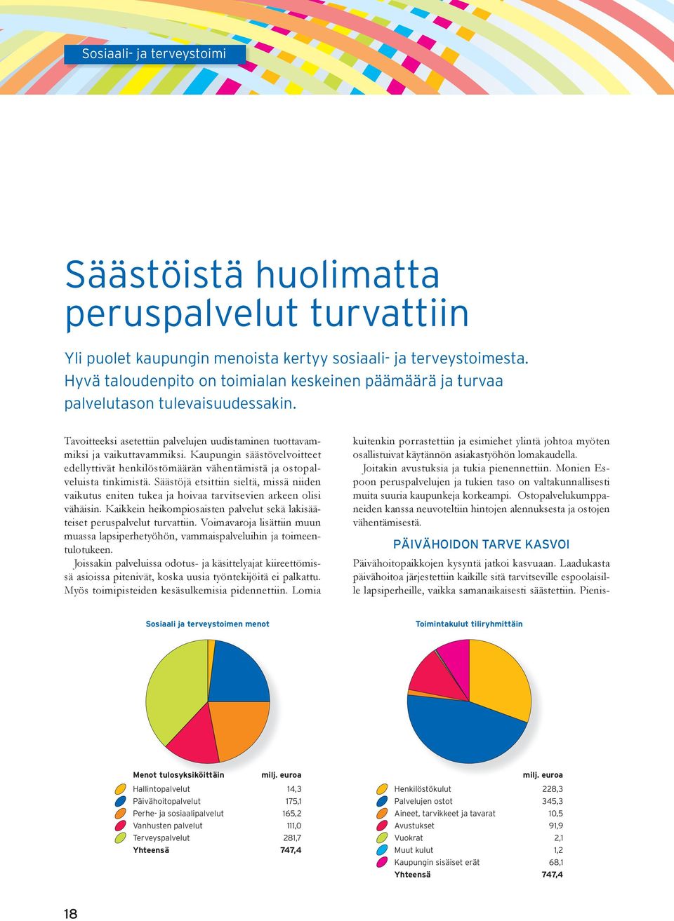 Kaupungin säästövelvoitteet edellyttivät henkilöstömäärän vähentämistä ja ostopalveluista tinkimistä.