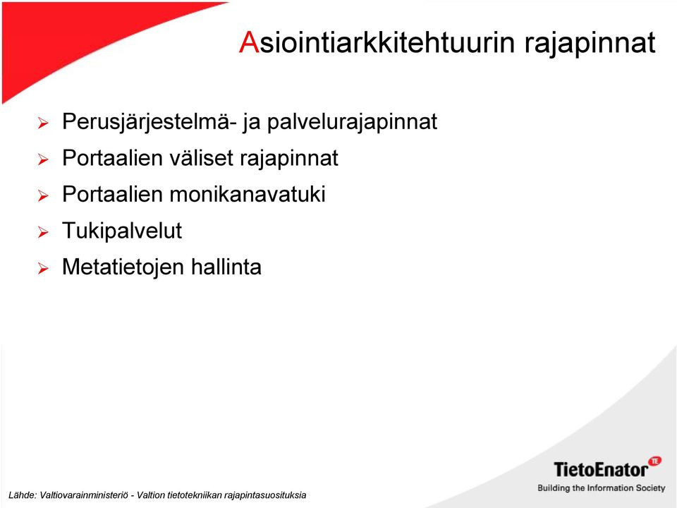 monikanavatuki Tukipalvelut Metatietojen hallinta Lähde: