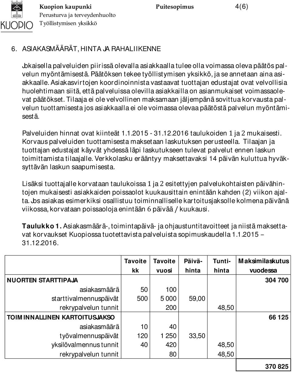 Asiakasvirtojenkoordinoinnistavastaavattuottajanedustajatovatvelvollisia huolehtimaansiitä,ettäpalveluissaolevillaasiakkaillaonasianmukaisetvoimassaolevatpäätökset.