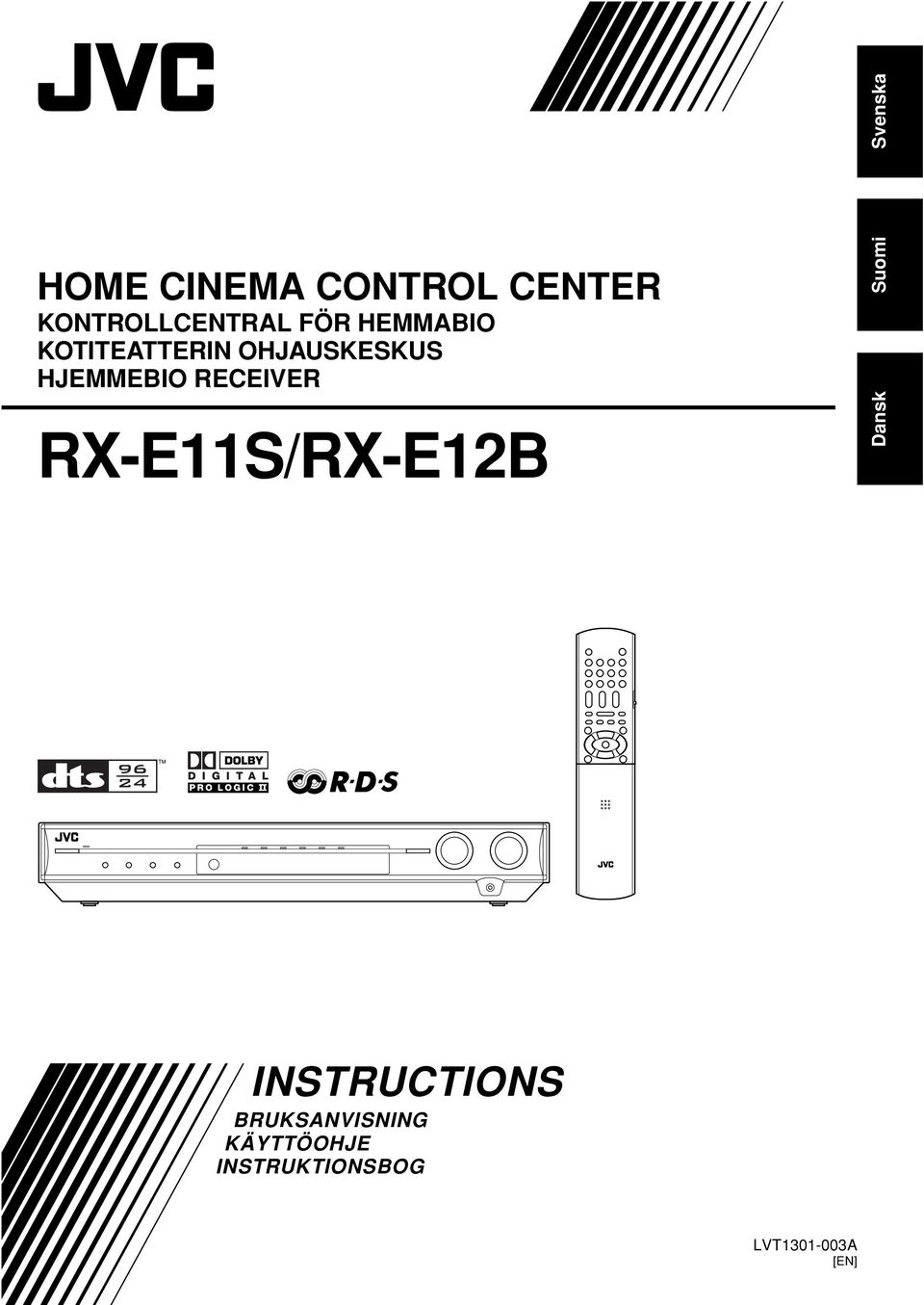 RECEIVER RX-E11S/RX-E12B Suomi Dansk INSTRUCTIONS