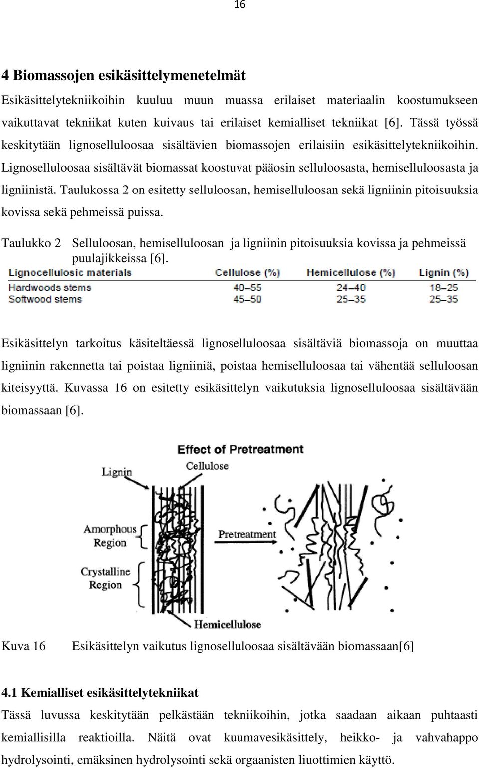 Lignoselluloosaa sisältävät biomassat koostuvat pääosin selluloosasta, hemiselluloosasta ja ligniinistä.