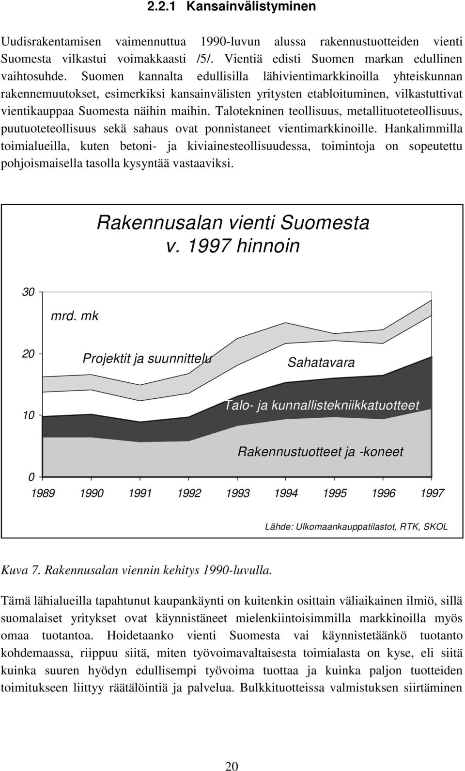 Talotekninen teollisuus, metallituoteteollisuus, puutuoteteollisuus sekä sahaus ovat ponnistaneet vientimarkkinoille.