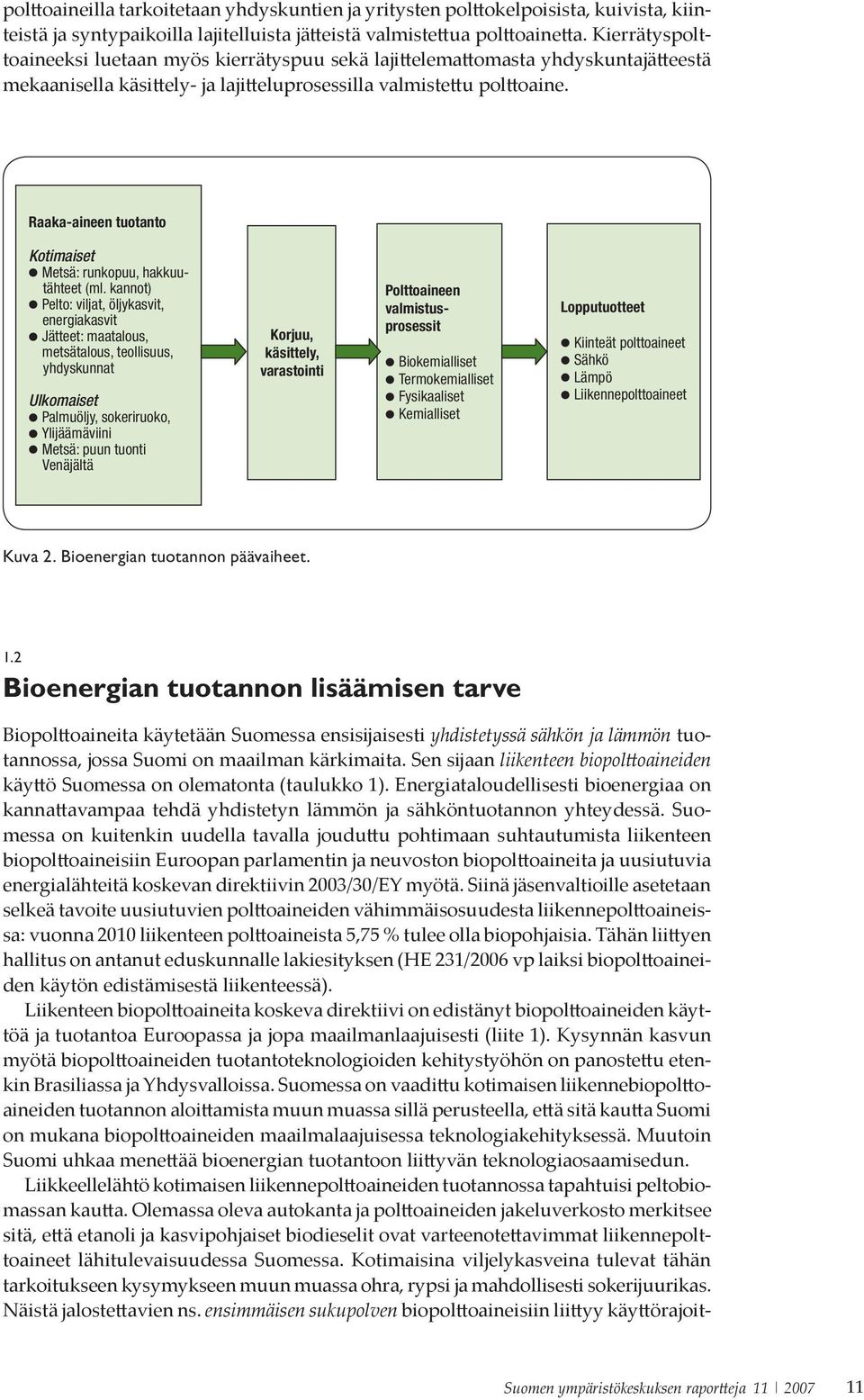 Raaka-aineen tuotanto Kotimaiset Metsä: runkopuu, hakkuutähteet (ml.