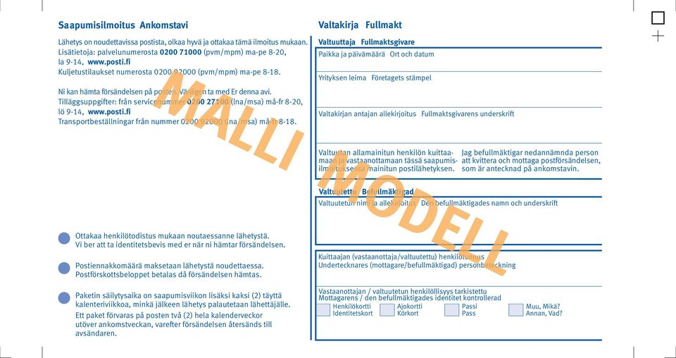 fi Transportbeställningar från nummer 0200 92000 (lna/msa) må-fr 8-18.