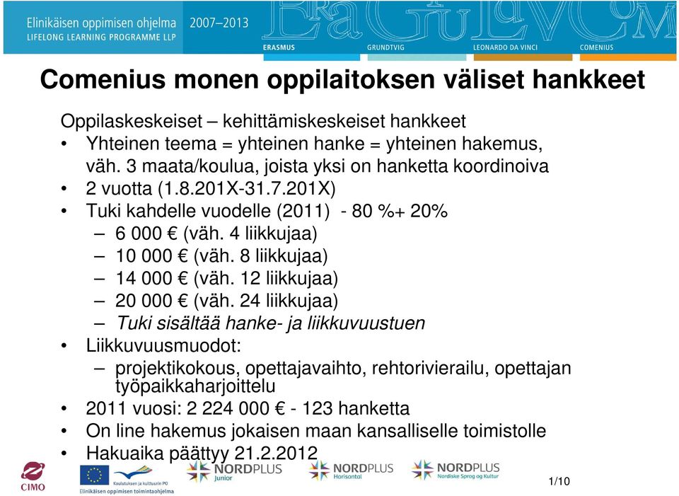 4 liikkujaa) 10 000 (väh. 8 liikkujaa) 14 000 (väh. 12 liikkujaa) 20 000 (väh.