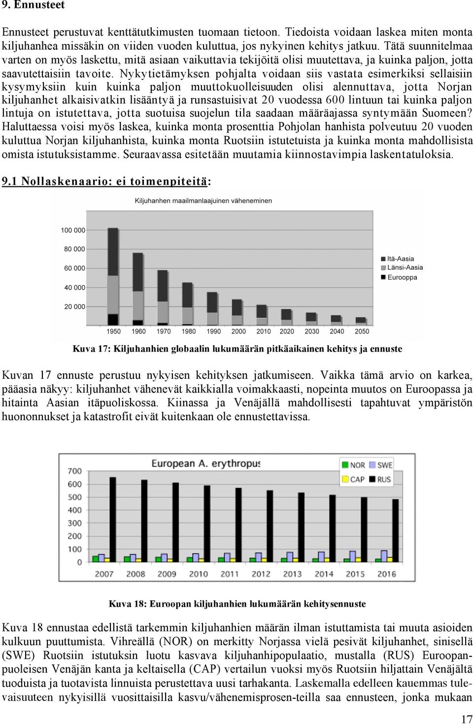 Nykytietämyksen pohjalta voidaan siis vastata esimerkiksi sellaisiin kysymyksiin kuin kuinka paljon muuttokuolleisuuden olisi alennuttava, jotta Norjan kiljuhanhet alkaisivatkin lisääntyä ja