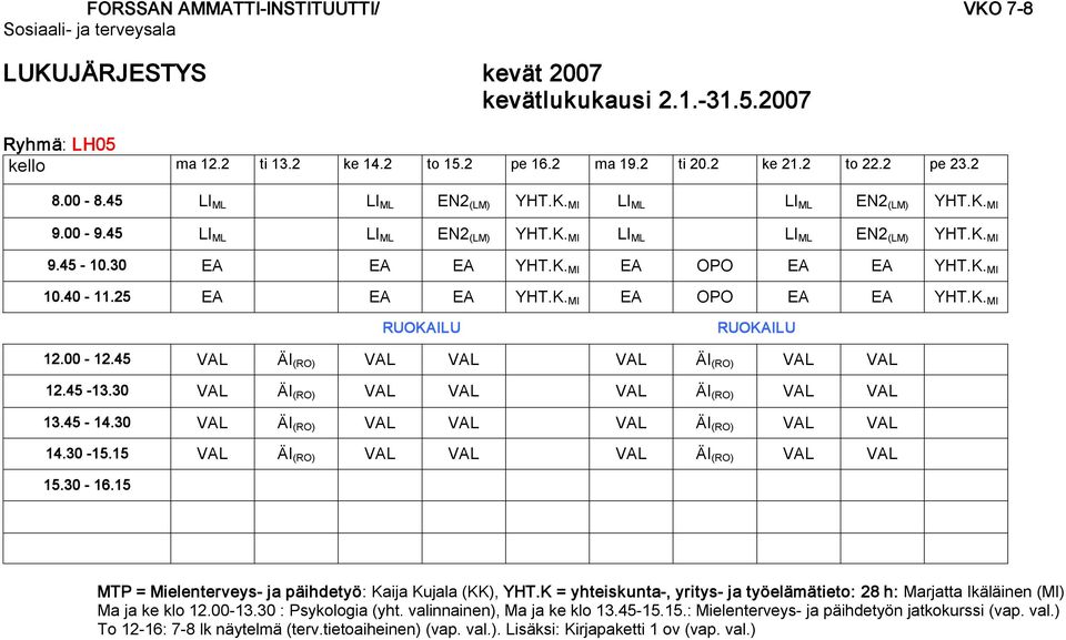 45 VAL ÄI (RO) VAL VAL VAL ÄI (RO) VAL VAL 12.45 13.30 VAL ÄI (RO) VAL VAL VAL ÄI (RO) VAL VAL 13.45 14.30 VAL ÄI (RO) VAL VAL VAL ÄI (RO) VAL VAL 14.30 15.