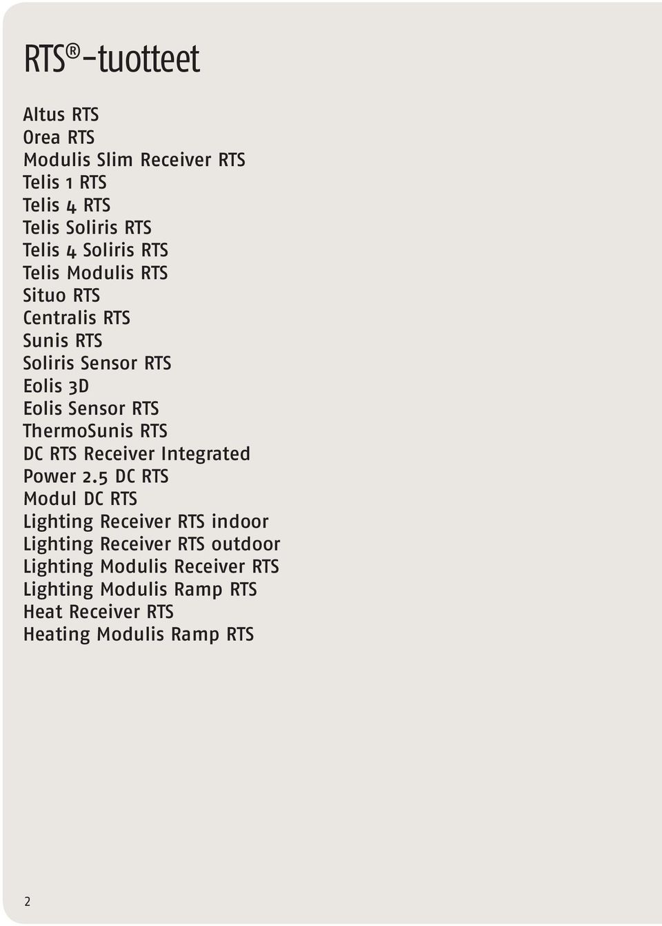 ThermoSunis RTS DC RTS Receiver Integrated Power 2.