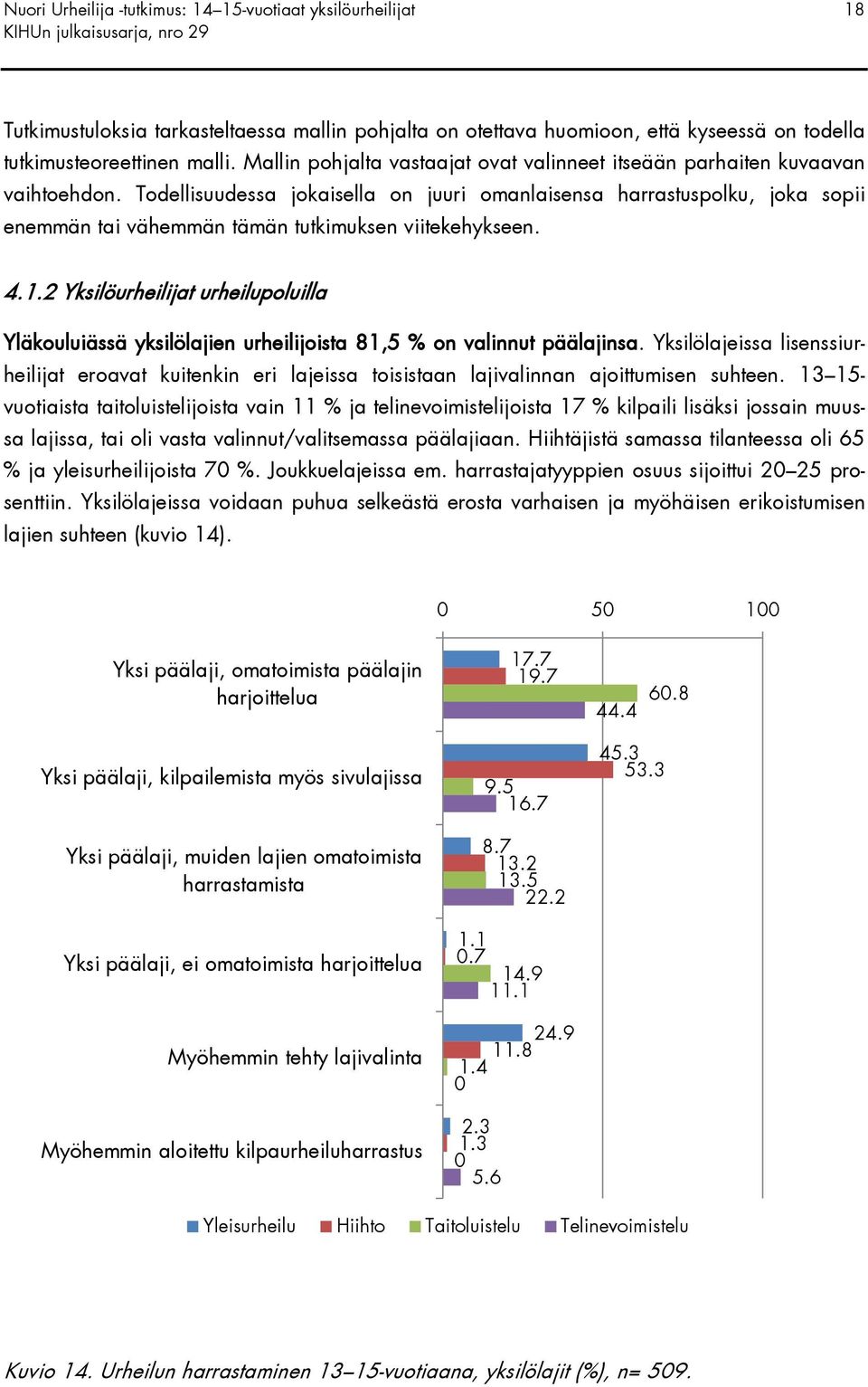 Todellisuudessa jokaisella on juuri omanlaisensa harrastuspolku, joka sopii enemmän tai vähemmän tämän tutkimuksen viitekehykseen. 4.1.