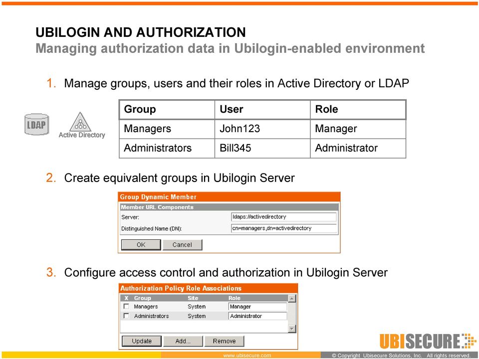 Directory Managers Administrators John123 Bill345 Manager Administrator 2.