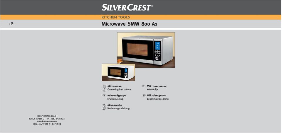 Betjeningsvejledning Mikrowelle Bedienungsanleitung KOMPERNASS GMBH