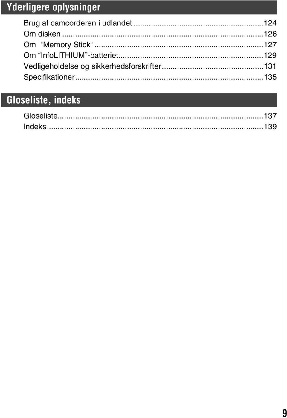 ..127 Om InfoLITHIUM -batteriet.