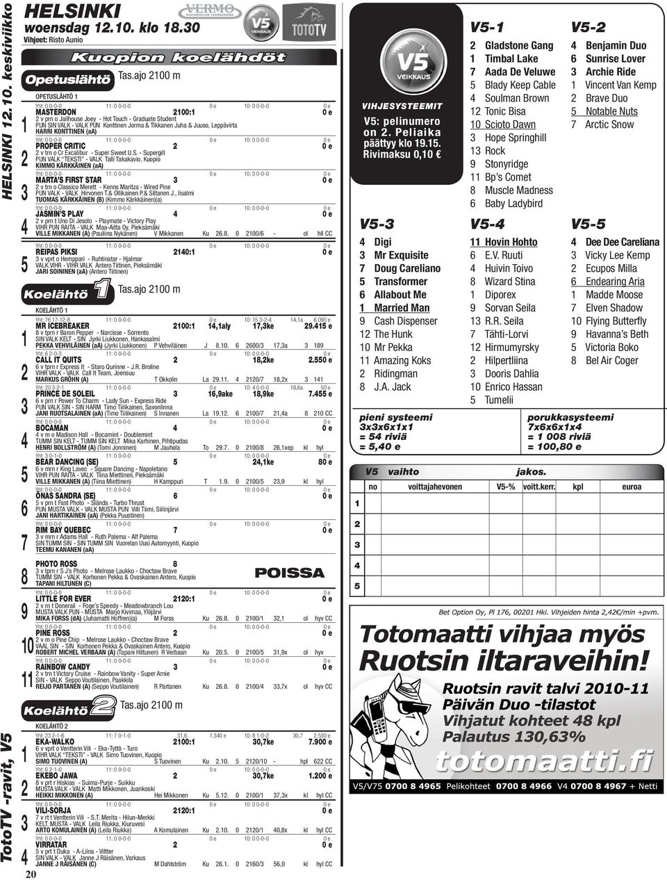 Leppävirta HARRI KONTTINEN (aa) Yht: 0 0-0-0 : 0 0-0-0 0 e 0: 0 0-0-0 PROPER CRITIC 0 e v trn o Cr Excalibur - Su