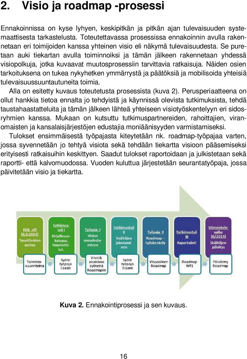 Se puretaan auki tiekartan avulla toiminnoiksi ja tämän jälkeen rakennetaan yhdessä visiopolkuja, jotka kuvaavat muutosprosessiin tarvittavia ratkaisuja.