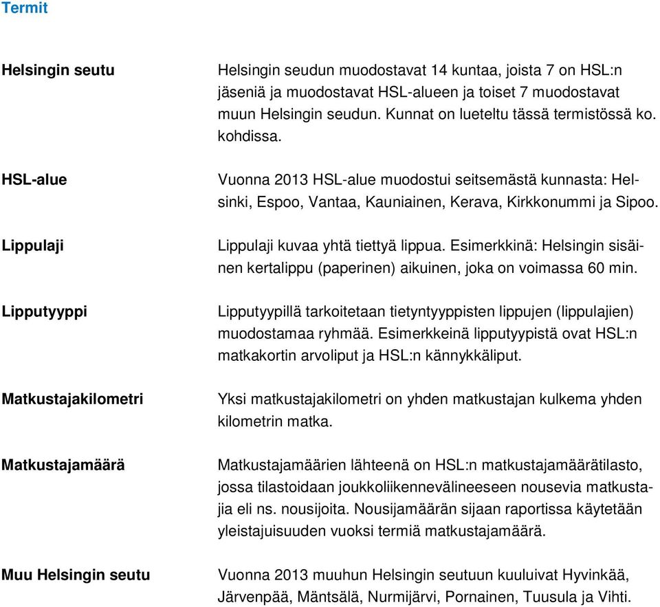 Lippulaji Lippulaji kuvaa yhtä tiettyä lippua. Esimerkkinä: Helsingin sisäinen kertalippu (paperinen) aikuinen, joka on voimassa 60 min.