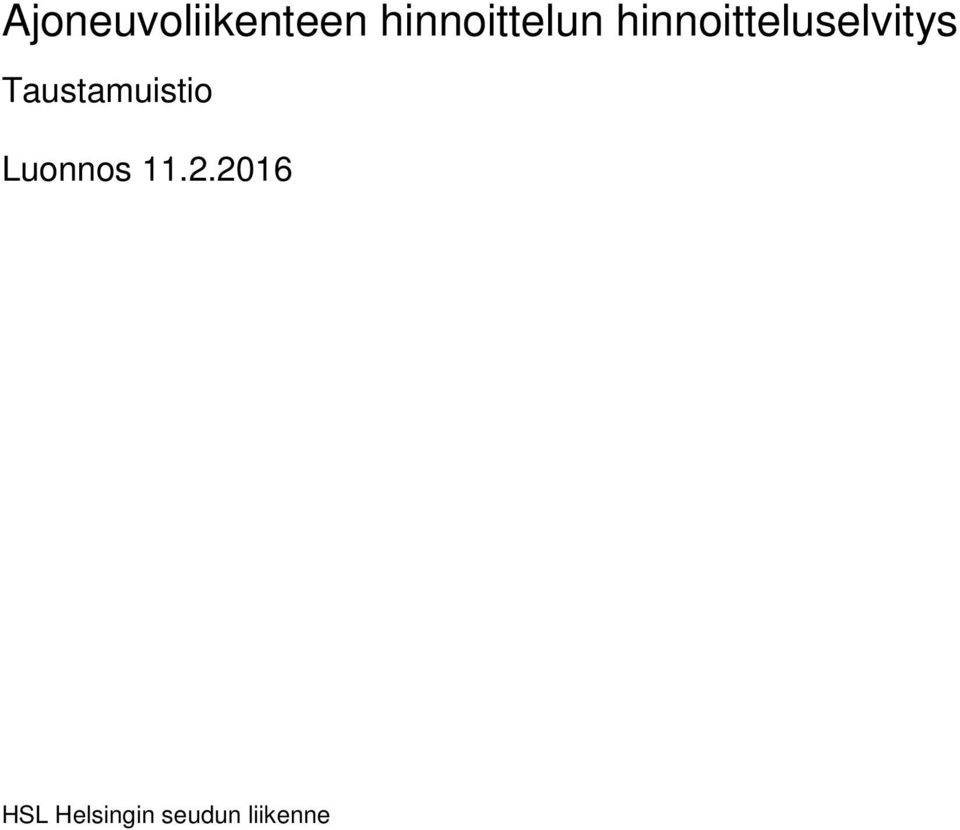 hinnoitteluselvitys