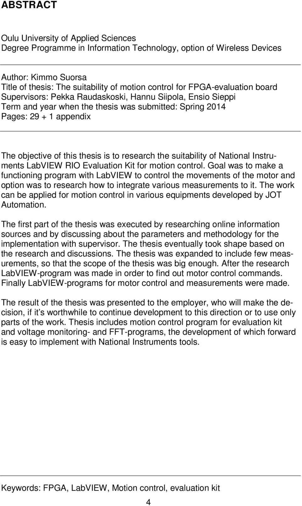 research the suitability of National Instruments LabVIEW RIO Evaluation Kit for motion control.