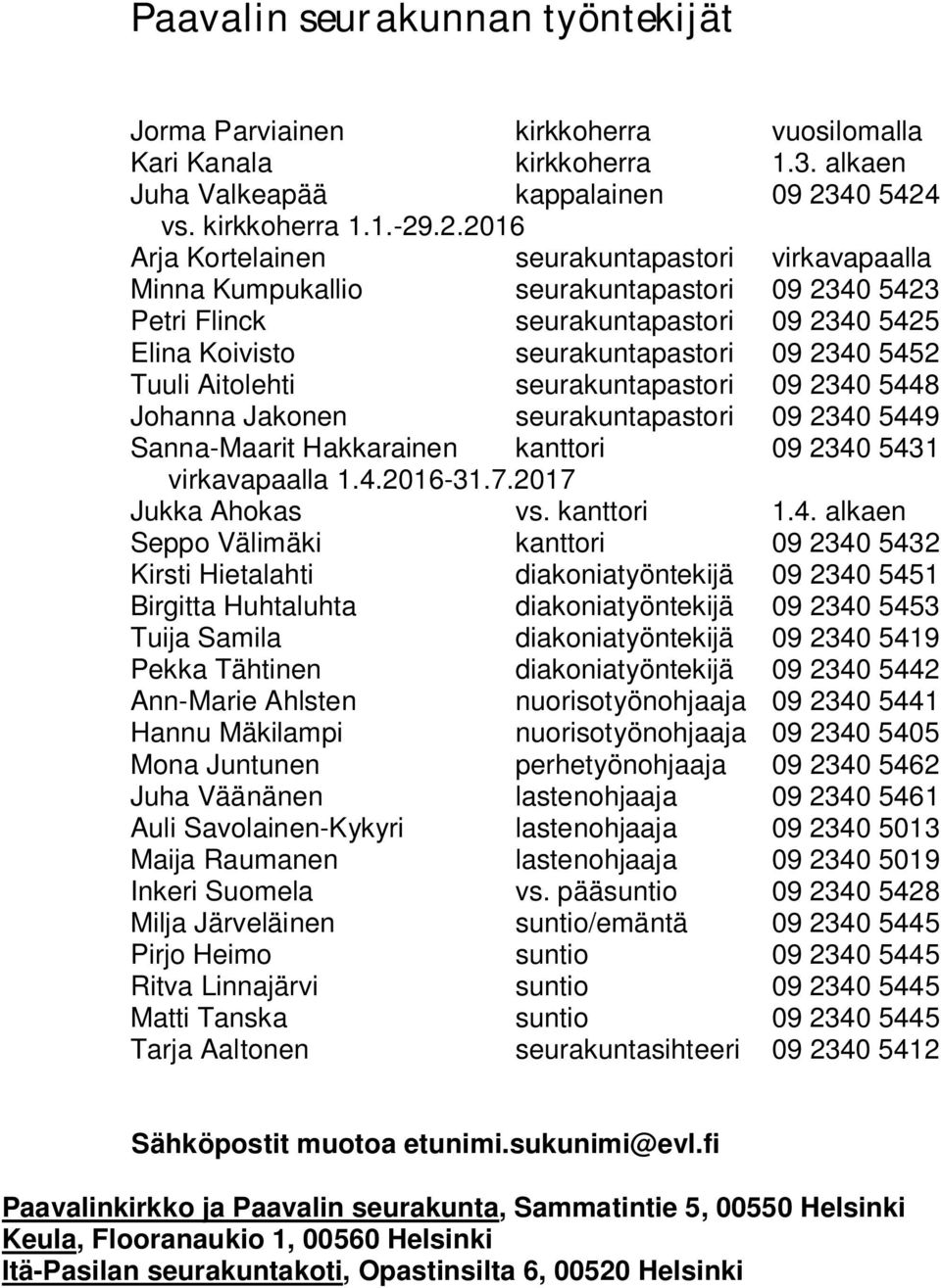 vs. kirkkoherra 1.1.-29