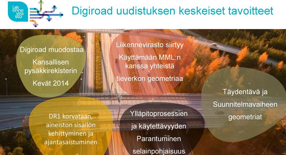 Liikennevirasto siirtyy Käyttämään MML:n kanssa yhteistä tieverkon geometriaa Ylläpitoprosessien