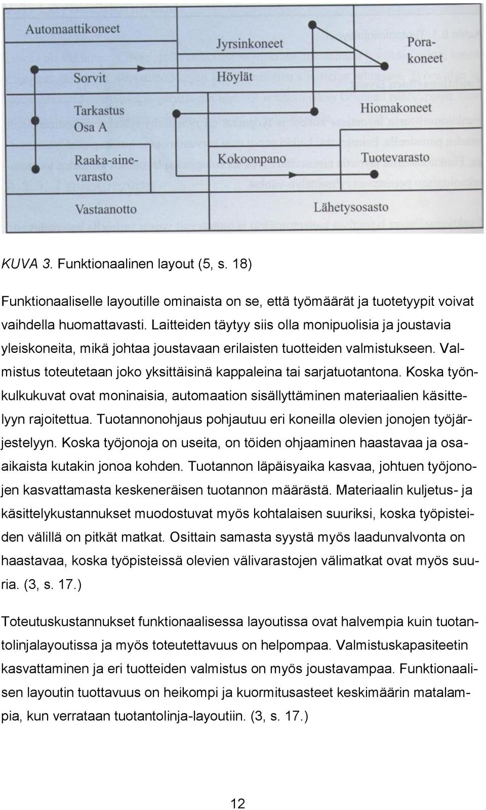 Koska työnkulkukuvat ovat moninaisia, automaation sisällyttäminen materiaalien käsittelyyn rajoitettua. Tuotannonohjaus pohjautuu eri koneilla olevien jonojen työjärjestelyyn.