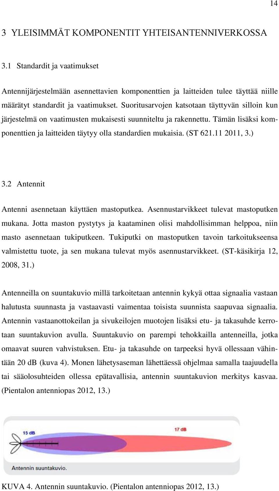 11 2011, 3.) 3.2 Antennit Antenni asennetaan käyttäen mastoputkea. Asennustarvikkeet tulevat mastoputken mukana.