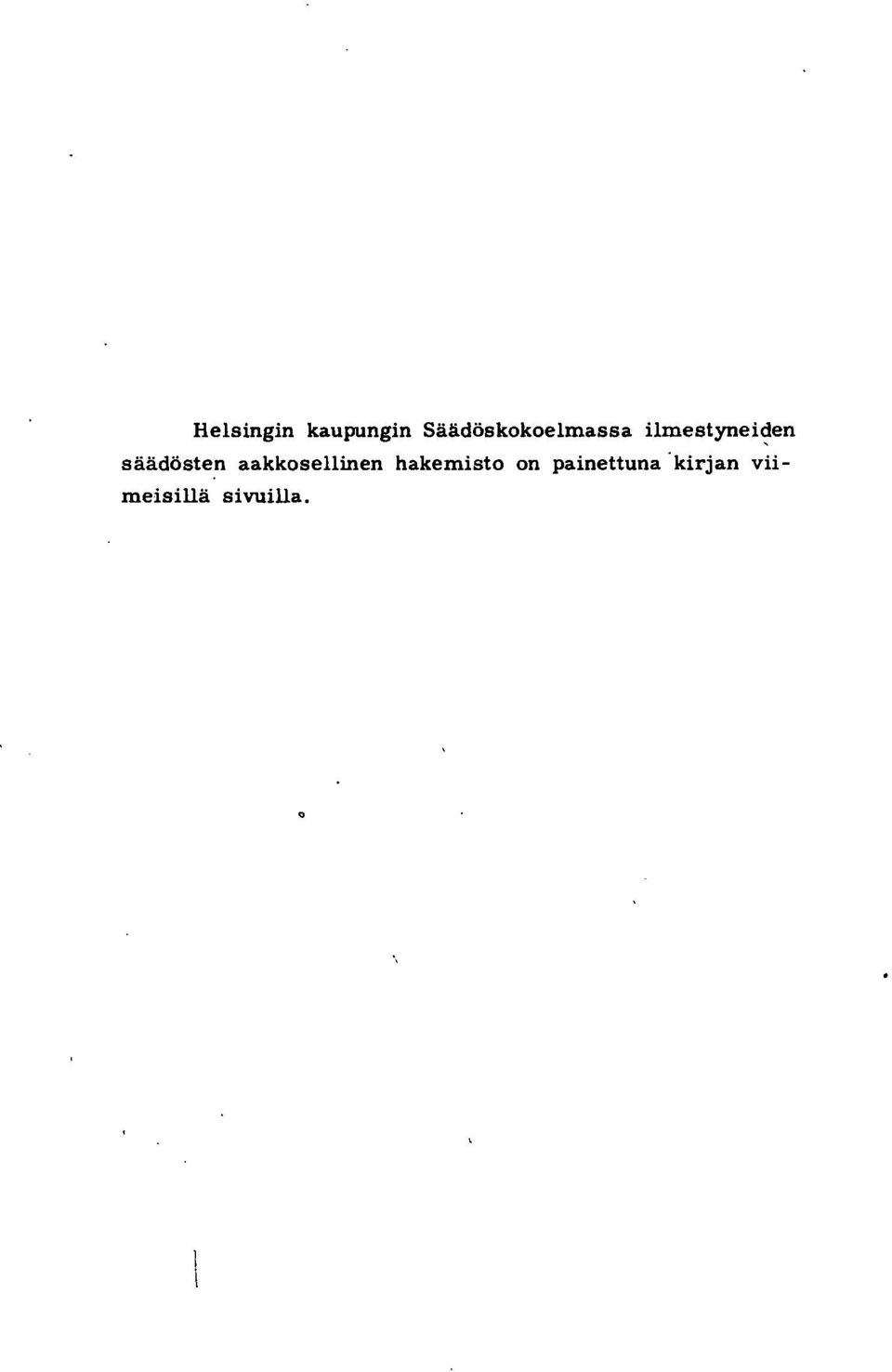 säädösten aakkosellinen
