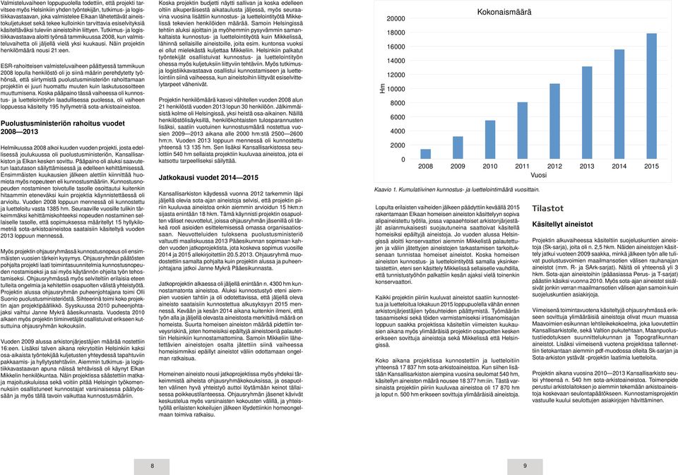 Tutkimus- ja logistiikkavastaava aloitti työnsä tammikuussa 2008, kun valmisteluvaihetta oli jäljellä vielä yksi kuukausi. Näin projektin henkilömäärä nousi 21:een.