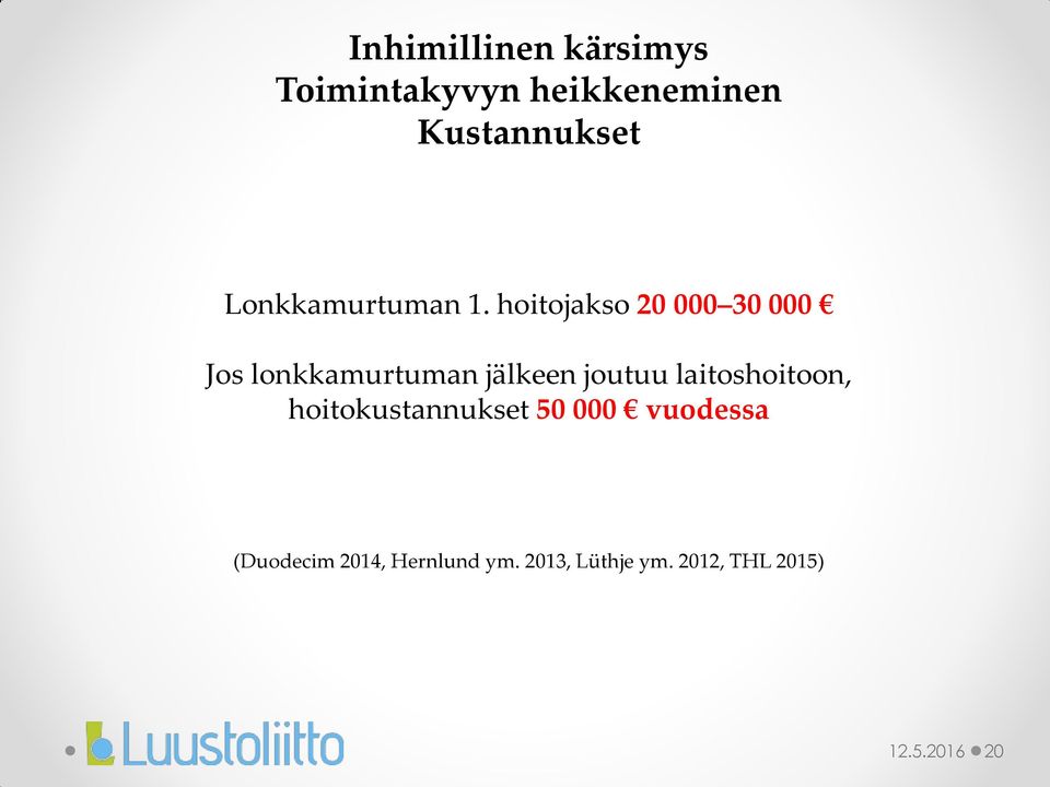 hoitojakso 20 000 30 000 Jos lonkkamurtuman jälkeen joutuu