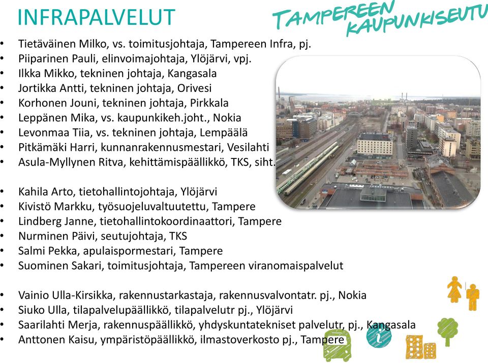 tekninen johtaja, Lempäälä Pitkämäki Harri, kunnanrakennusmestari, Vesilahti Asula-Myllynen Ritva, kehittämispäällikkö, TKS, siht.