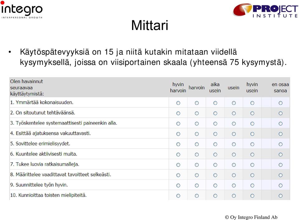 kysymyksellä, joissa on