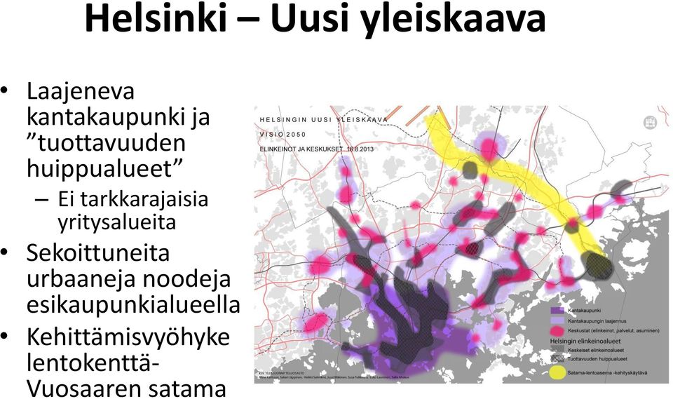 yritysalueita Sekoittuneita urbaaneja noodeja