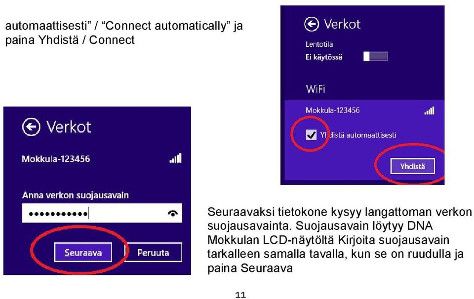 Suojausavain löytyy DNA Mokkulan LCD-näytöltä Kirjoita