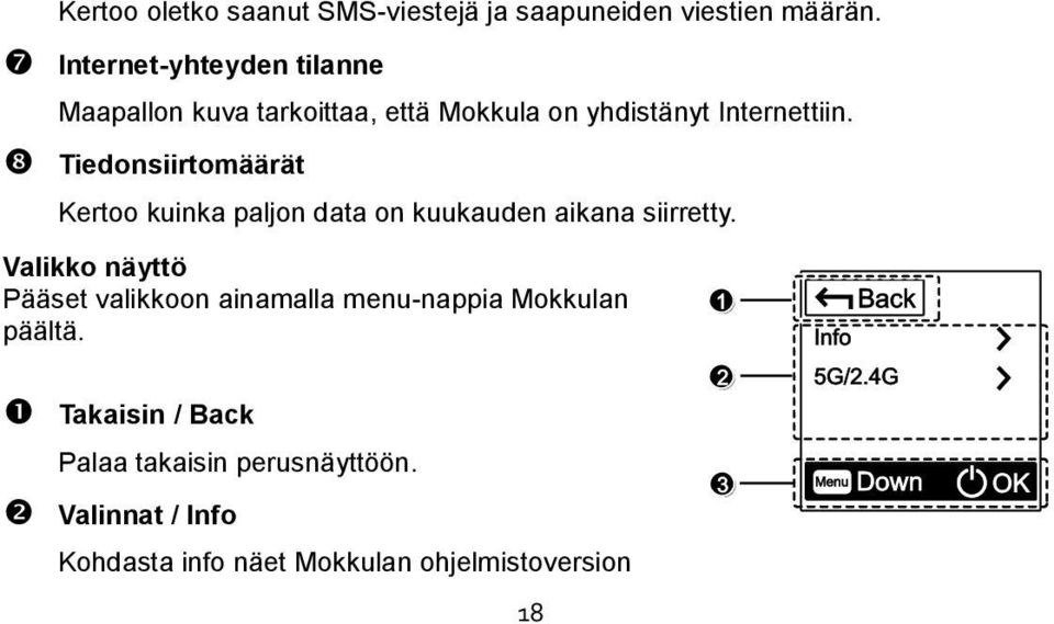 Tiedonsiirtomäärät Kertoo kuinka paljon data on kuukauden aikana siirretty.