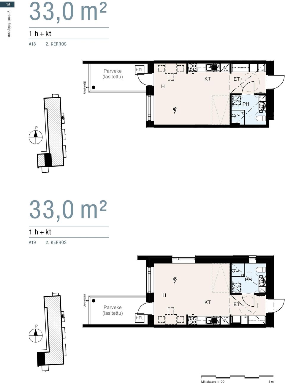 2. KERRO H 1 h + kt 33,0 m 2 A19 2.