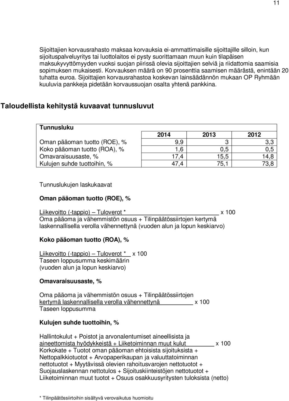 Sijoittajien korvausrahastoa koskevan lainsäädännön mukaan OP Ryhmään kuuluvia pankkeja pidetään korvaussuojan osalta yhtenä pankkina.