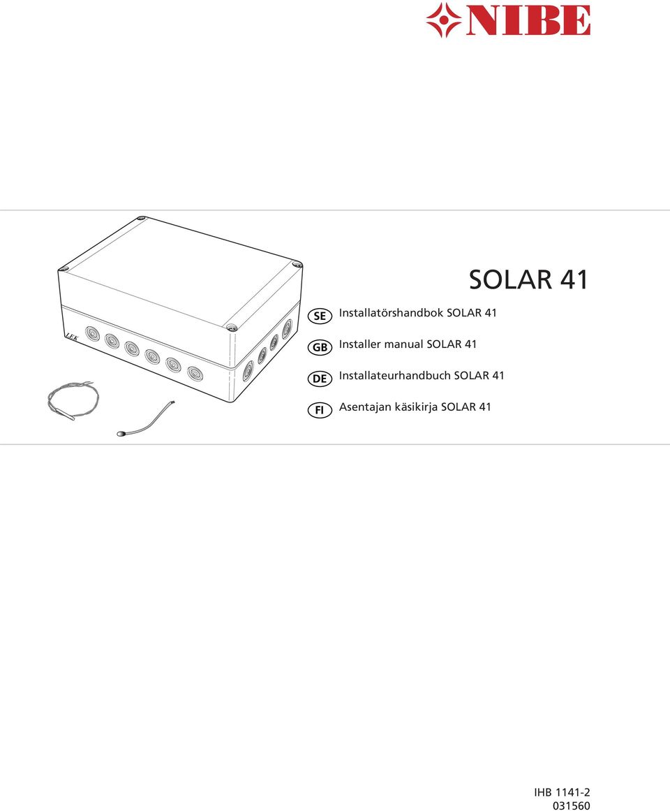 SOAR DE FI Installateurhandbuch