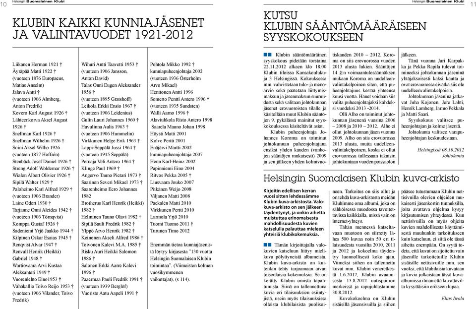 Aksel Wilho 1926 (vuoteen 1877 Hoffrén) Stenbäck Josef Daniel 1926 Streng Adolf Woldemar 1926 Wialen Albert Olivier 1926 Sipilä Walter 1929 Paloheimo Karl Alfred 1929 (vuoteen 1906 Brander) Laine