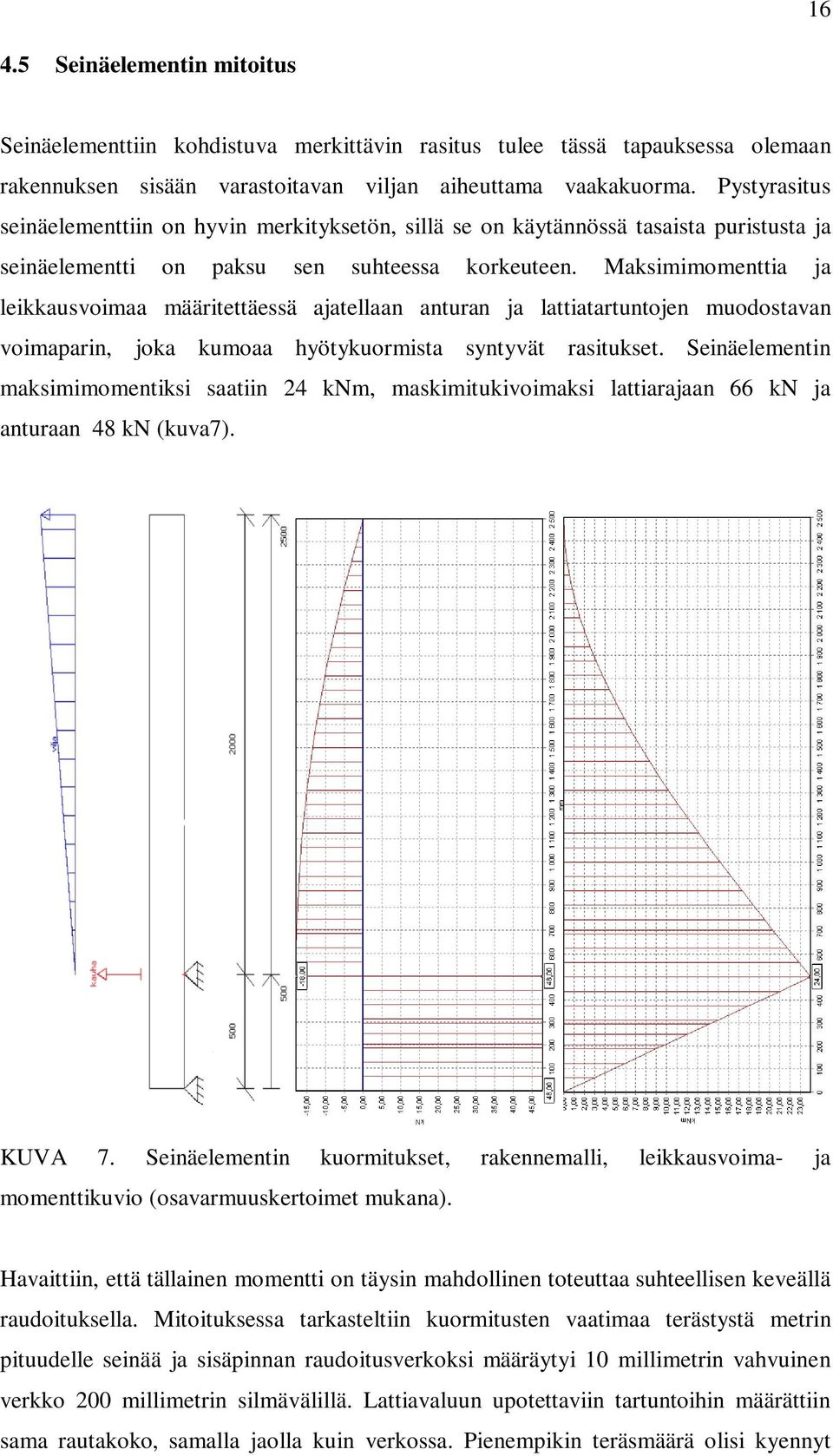 Maksimimomenttia ja leikkausvoimaa määritettäessä ajatellaan anturan ja lattiatartuntojen muodostavan voimaparin, joka kumoaa hyötykuormista syntyvät rasitukset.