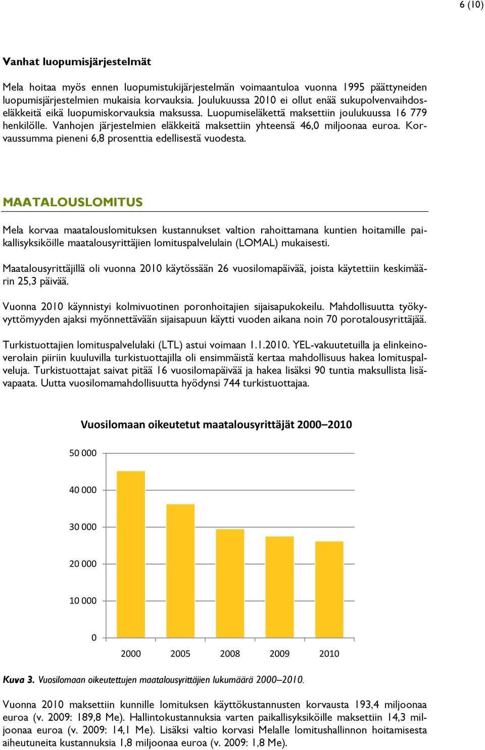 Vanhojen järjestelmien eläkkeitä maksettiin yhteensä 46,0 miljoonaa euroa. Korvaussumma pieneni 6,8 prosenttia edellisestä vuodesta.