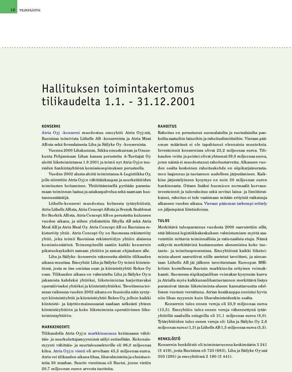 Vuonna 2000 Lihakunnan, Itikka osuuskunnan ja Osuuskunta Pohjanmaan Lihan kanssa perustettu A-Tuottajat Oy aloitti liiketoimintansa 1.9.